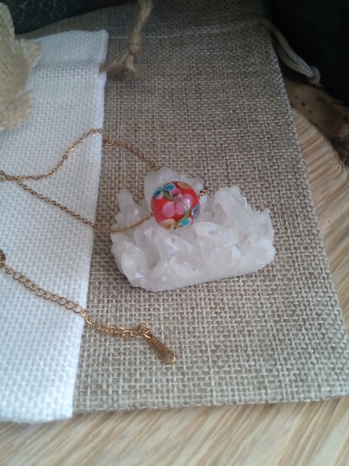 Collar de perlas de vidrio bohemio – photo 3